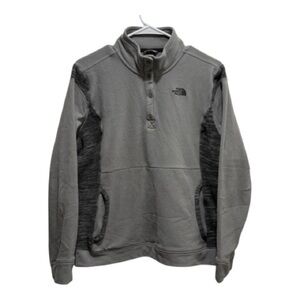 The North Face Women’s Crescent Snap-Neck Pullover Fleece Large Gray